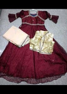 Gown Burgundy colour