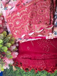 saree with stitched blouse