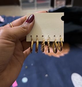 Earring Set of 3 - Anti Tarnish