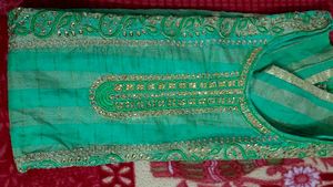 Green Embroidered Salwar Kameez