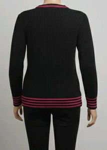 🤩Striped Black Knit Top Woolen