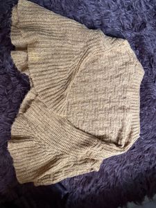 Cozy Knit Sweater Flared Sleeves