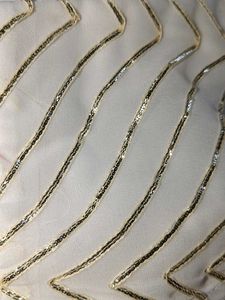 Elegant White &amp; Gold Blouse