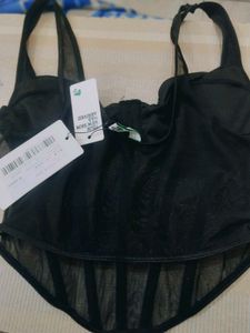 Black Corset Top - New with Tag