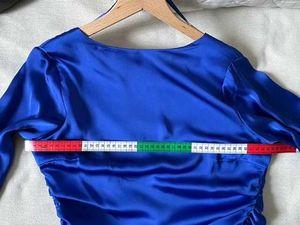 ZARA Elegant Blue Tie-Front Top
