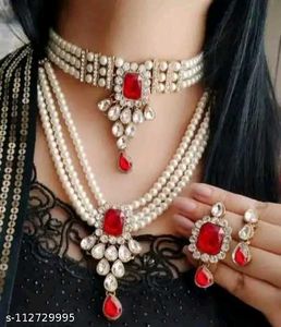 Emerald Pearl Jewelry Set