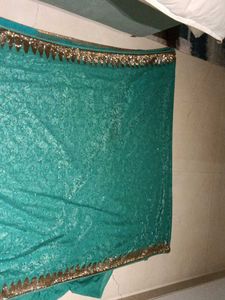 Elegant Teal green saree