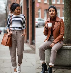 korean style woolen Formal Pants