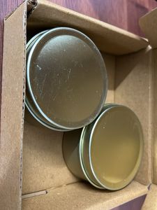 Gold Tin Candle Holders - Set Of 2