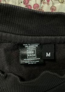 T-shirt Genrage Charcoal Ghost Print Boxy (280gsm)