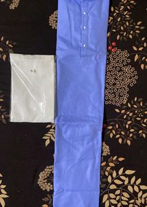 Men&#39;s Kurta Set - Blue &amp; White