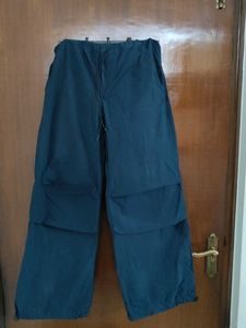 Navy Blue Parachute Pants