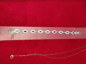 Elegant Silver &amp; Purple Stone Bracelet