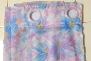 Floral Sheer Door Curtain Panel