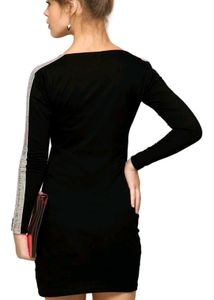 Miss Chase Women&#39;s Black Designer Mini Dress - L