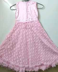 Kids Pink Frock With A Necklace And Flowers 🌼🌼🌼