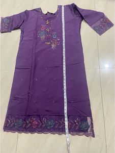 💜 Purple Party Wear Embroidered Suit 💜
