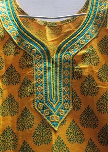 Yellow And Green Kurti