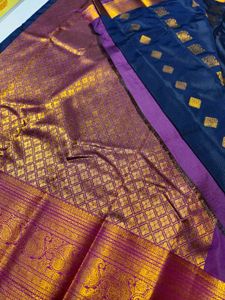 Elegant Navy Blue Saree