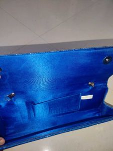 Blue Glitter Clutch
