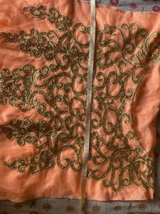 Partywear Unstitched Long Gown Material