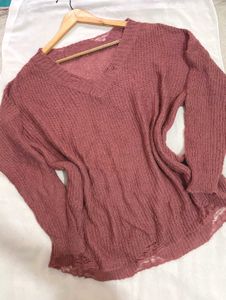 B2G2 🎁 Distressed Mauve Knit Top C