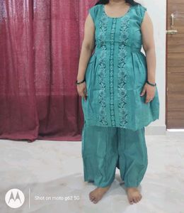 🔥 Sky Blue Plazo Suit 🔥