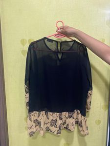 Sheer Top ( Navy Blue)