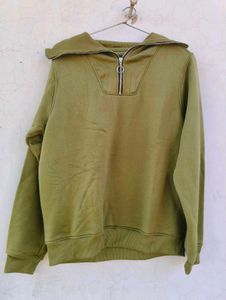 Women Olive Green  Sweatshirt
