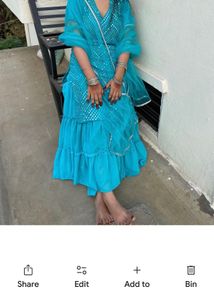 Blue Embroidered Kurta Set