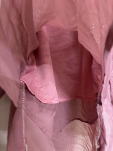 Dusty Rose Embellished Chiffon Topper