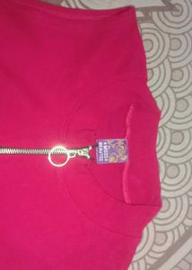 Pink Zip-Up Sleeveless Top