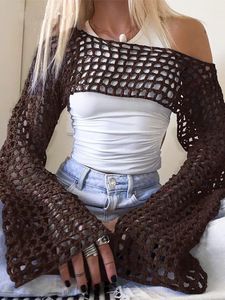 Pinterest crochet Brown Outer Top