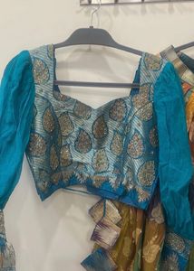 Blue And Multi Color Sequin Lehanga