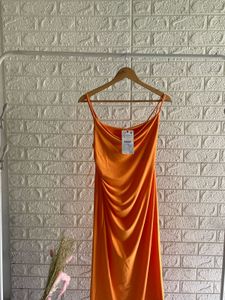 Chic Orange Slip Dress