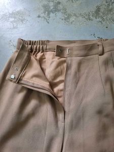 Beige Wide Leg Pants