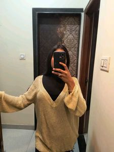 Stylish Belly Slevesss V Neck Top