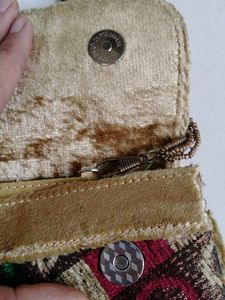 Perfect Condition Ethnic Velvet Clutch No Defect N