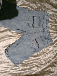 Light Blue Denim Bermuda Shorts