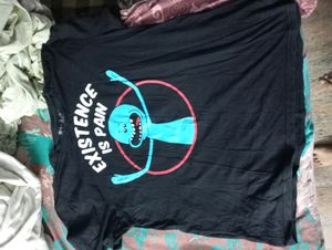 Red Wolf 2xl Xxl Black Rick And Morty (Existence Is Pain)