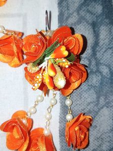 Floral Drop Earrings, (handmade)