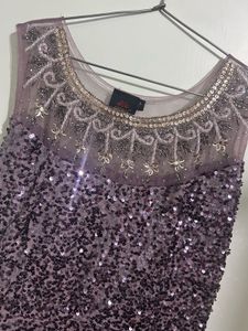 Sequin Embellished Evening Gown