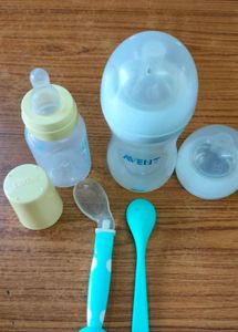 Feeding Bottles &amp; baby spoon