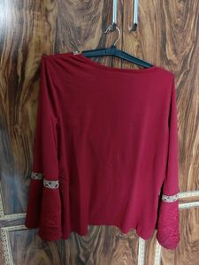 Maroon Cowboy Top
