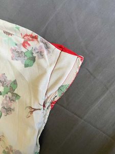 Coral &amp; Floral Sleeveless Top