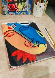 Shiva Parvati Canvas Painting