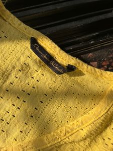 Yellow Schiffili top