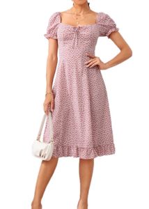 Pink Floral Dress - S