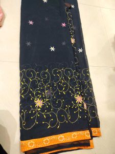 Festive Black Colored Saree