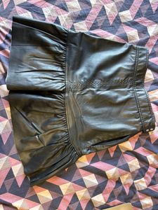 H&M Black Leather Skirt